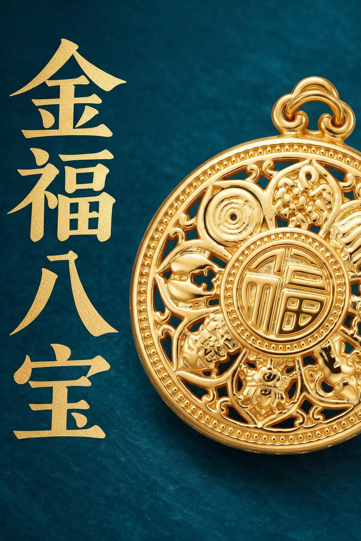八宝罗盘吊坠 足金999 XG60702